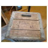 Collection of vintage wood crates w...