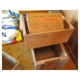 Collection of vintage wood crates w...