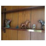 Long Simple wood 2 tier wall shelf ...