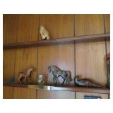 Long Simple wood 2 tier wall shelf ...