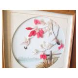 Feather Art shadowbox style wall de...