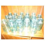 Large collection of light green ton...