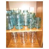 Collection of light green and clear...