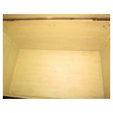 Rounded top footlocker trunk with m...