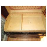 Rounded top footlocker trunk with m...