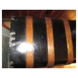 Rounded top footlocker trunk with m...