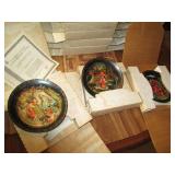 3pc Hand painted Display plates wit...