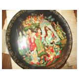 3pc Hand painted Display plates wit...
