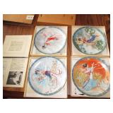 4pc Hand painted Display plates eac...