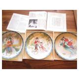 3pc Hand painted Display plates eac...