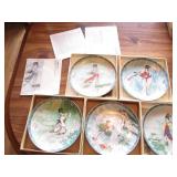 5pc Hand painted Display plates eac...