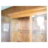 2pc Lighted Wooden China Buffet Dis...