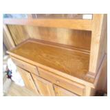 2pc Lighted Wooden China Buffet Dis...