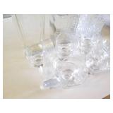 (3) Clear Glass Lidded Decanters, (...