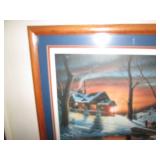 Dashing through the Snow framed pri...