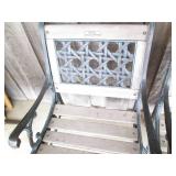 Pair of slatted wood single person ...