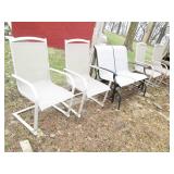 4pc metal framed patio chairs and m...