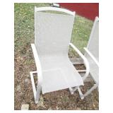 4pc metal framed patio chairs and m...