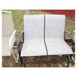 4pc metal framed patio chairs and m...