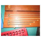 Machinist square, micrometer and mo...