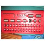 Machinist square, micrometer and mo...