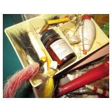 Semi-functional tackle box containi...