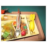 Semi-functional tackle box containi...