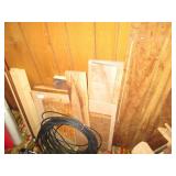 Bulk lot of wood, dowels, shelf mak...