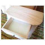 Unfinished bedside cabinet with dra...