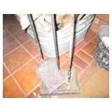 Cast a iron fireplace tools with st...