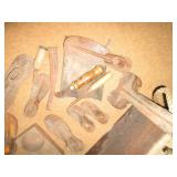 Vintage wood tool box with vintage ...