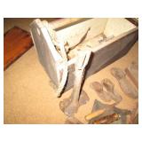 Vintage wood tool box with vintage ...