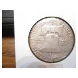 1961 Franklin Half dollar coin...