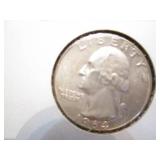 1964 Washington quarter dollar coin...