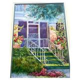 Original Pearl Ziegenhagen "The Front Door" Framed Watercolor Painting