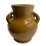 Rare Kentucky Genuine Bybee Honey Gold Crystalline Glaze Handled Vase