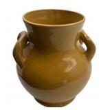 Rare Kentucky Genuine Bybee Honey Gold Crystalline Glaze Handled Vase
