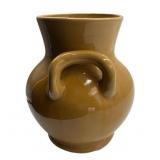 Rare Kentucky Genuine Bybee Honey Gold Crystalline Glaze Handled Vase