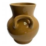 Rare Kentucky Genuine Bybee Honey Gold Crystalline Glaze Handled Vase