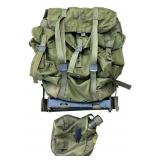 Vietnam War U.S. Army Nylon LC-1 Combat Field Rucksack & Frame (Size Medium)