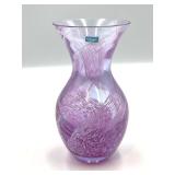 Vintage 5" Caithness (Made in Scotland) Purple Glass Swirl Pattern Bud Vase