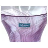 Vintage 5" Caithness (Made in Scotland) Purple Glass Swirl Pattern Bud Vase
