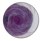 Vintage 5" Caithness (Made in Scotland) Purple Glass Swirl Pattern Bud Vase