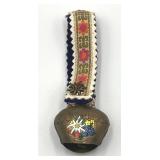 1950s Swiss Cow Bell with Embroidered Strap