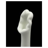 Vintage Fenton Hobnail White Milk Glass Pedestal Stretch Bud Vase