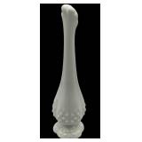Vintage Fenton Hobnail White Milk Glass Pedestal Stretch Bud Vase