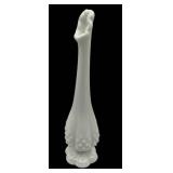 Vintage Fenton Hobnail White Milk Glass Pedestal Stretch Bud Vase