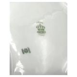 Antique Limoges (France) Porcelain Serving Bowl with Scalloped Rim, Pink Floral Sprays and Footed Design