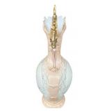 Antique Austrian Hand-Painted Ewer with Gold Handle