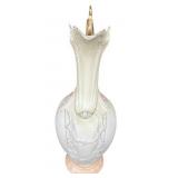 Antique Austrian Hand-Painted Ewer with Gold Handle